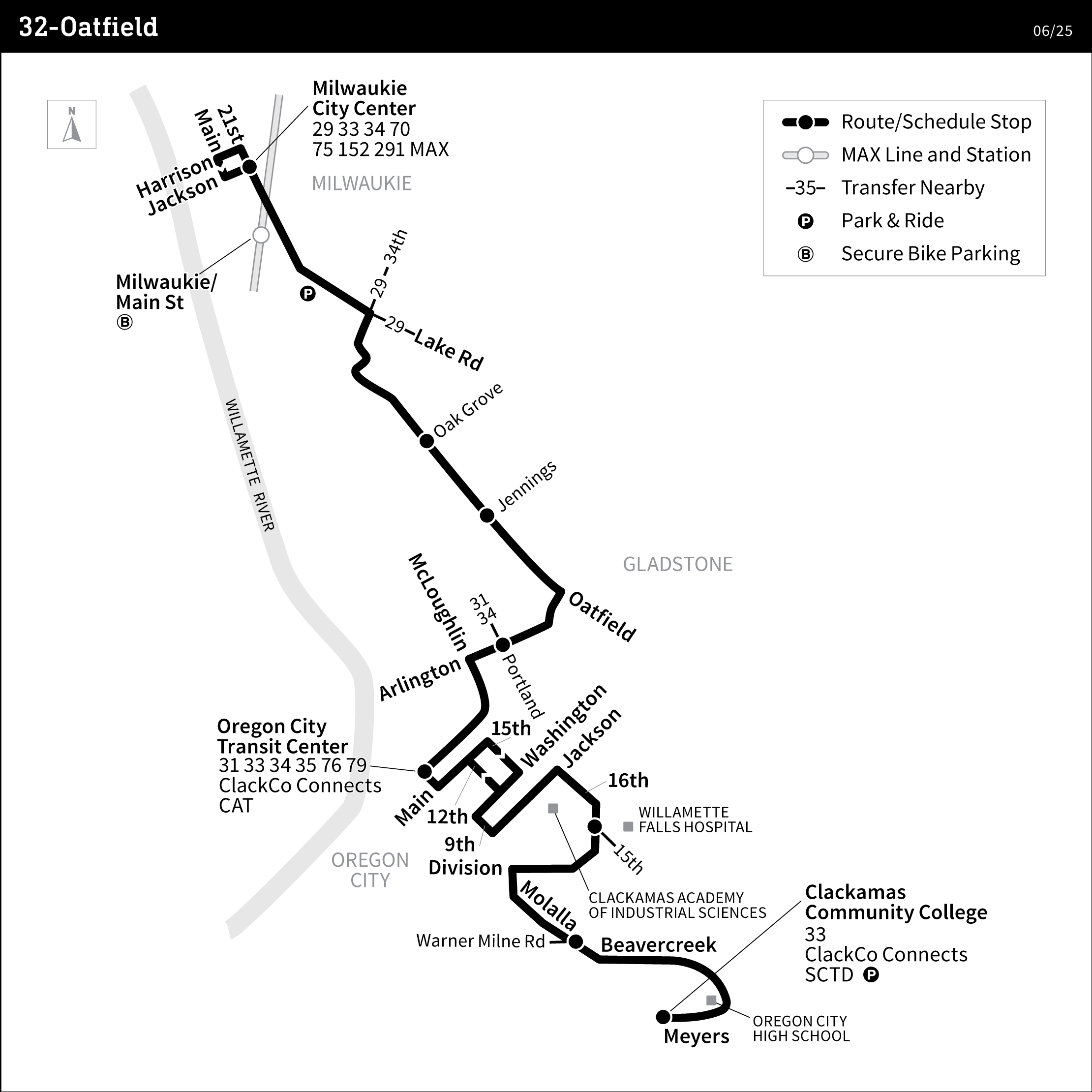Bus Line 32 route map